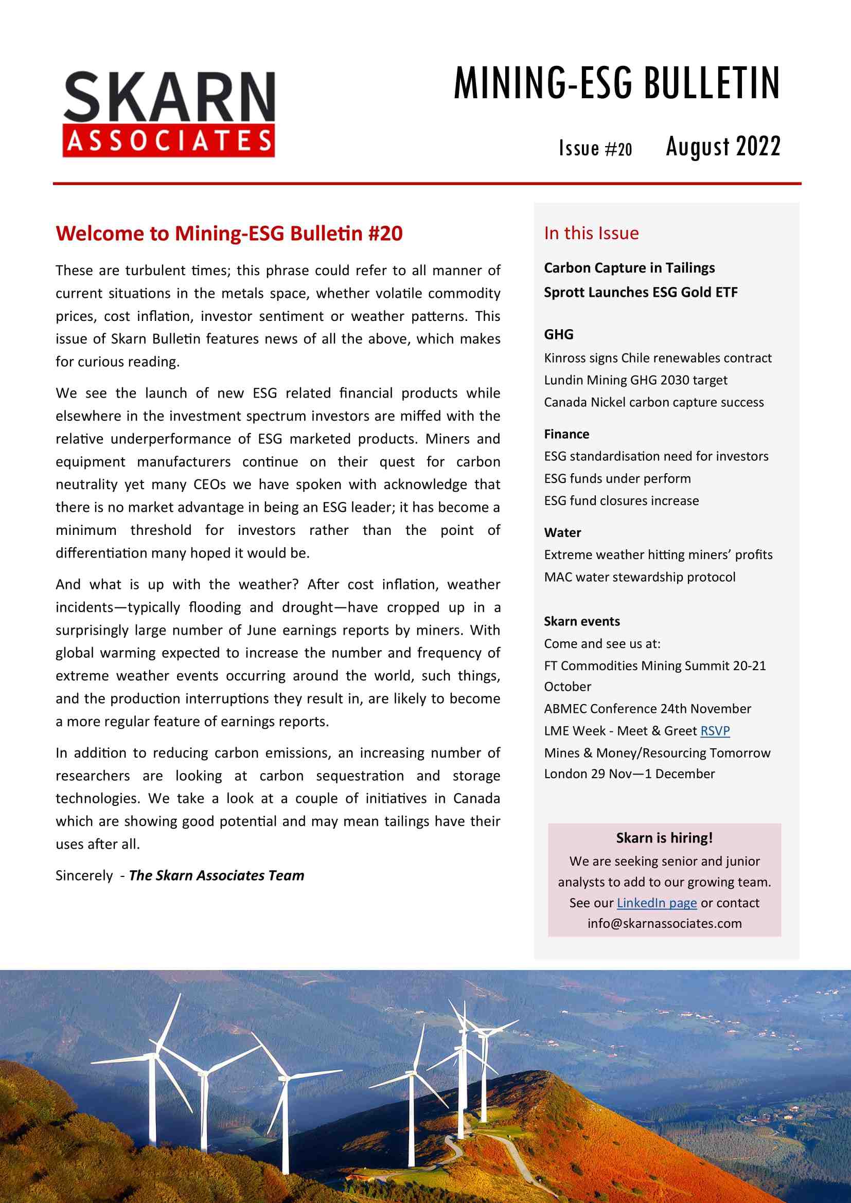 Skarn Mining-ESG Bulletin #20