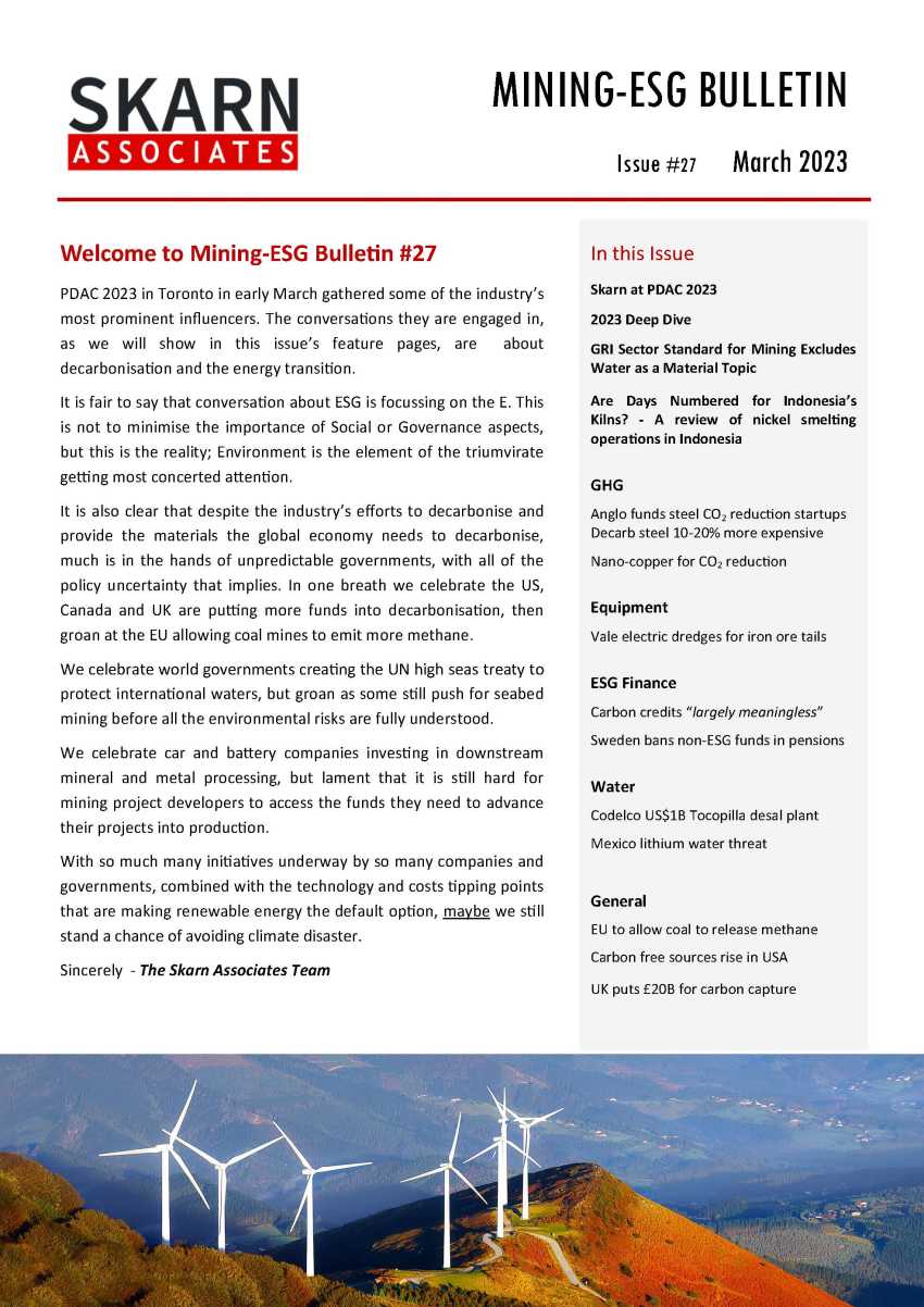 Skarn Mining-ESG Bulletin #27